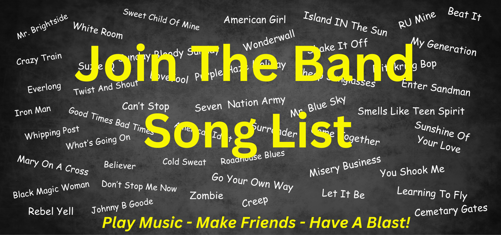 Join The Band Song List